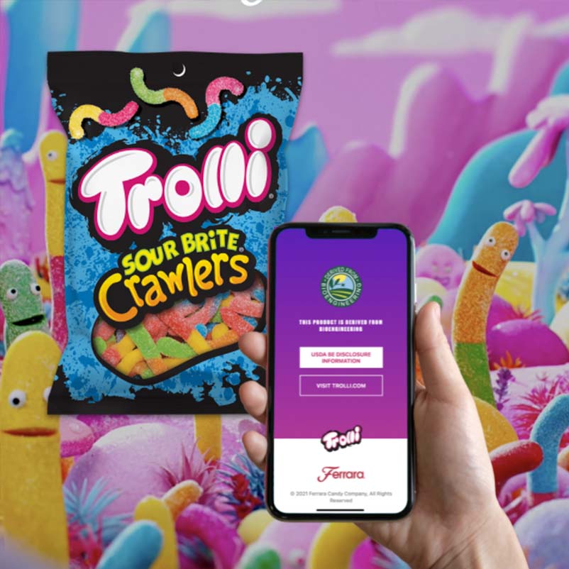 Códigos QR para el etiquetado de GMO en los dulces de Ferrara